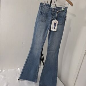 Blue Flared Women Jeans